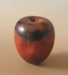 Red form with grooves, H.29cm